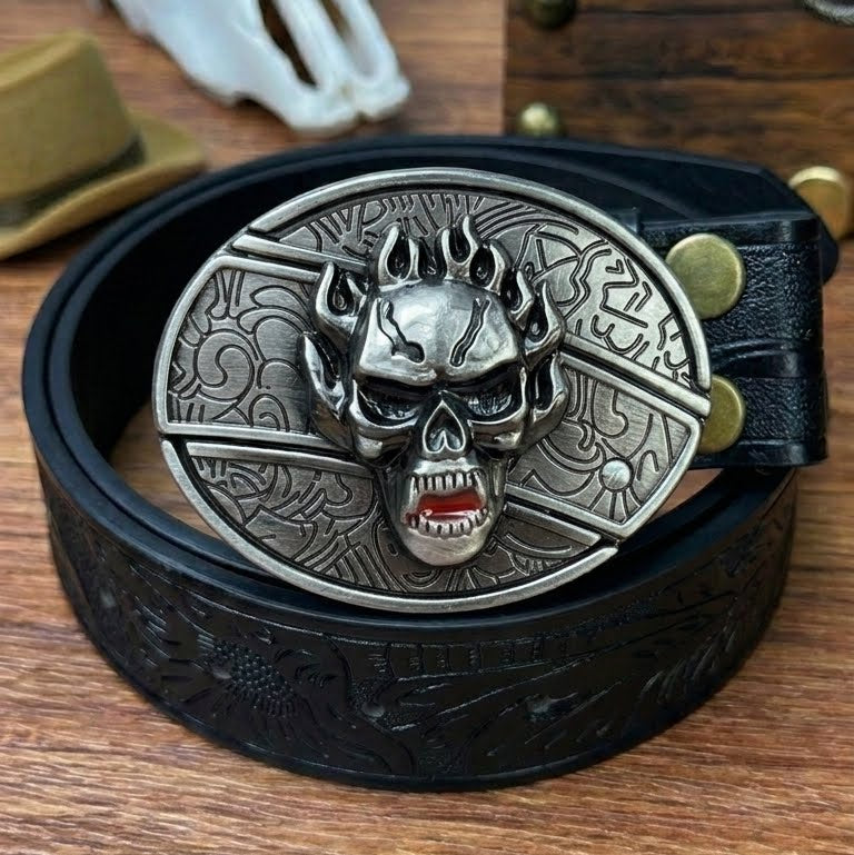 T-Black Leather Belts