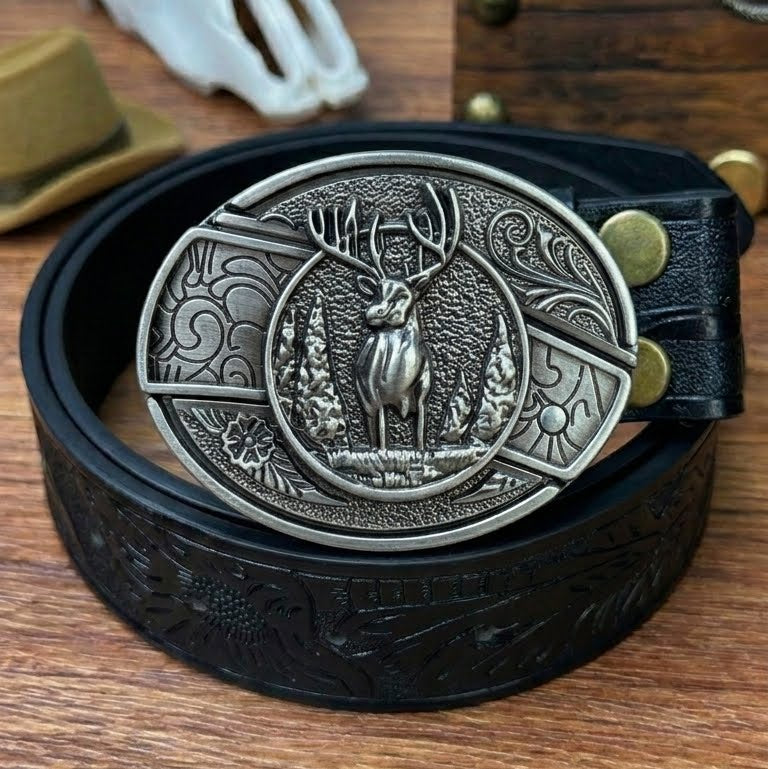 T-Black Leather Belts