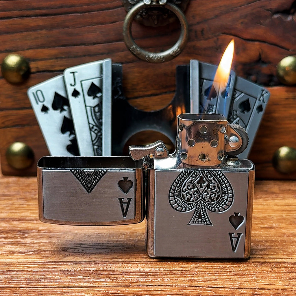 D-TOPACC Lighter Black Leather Belt