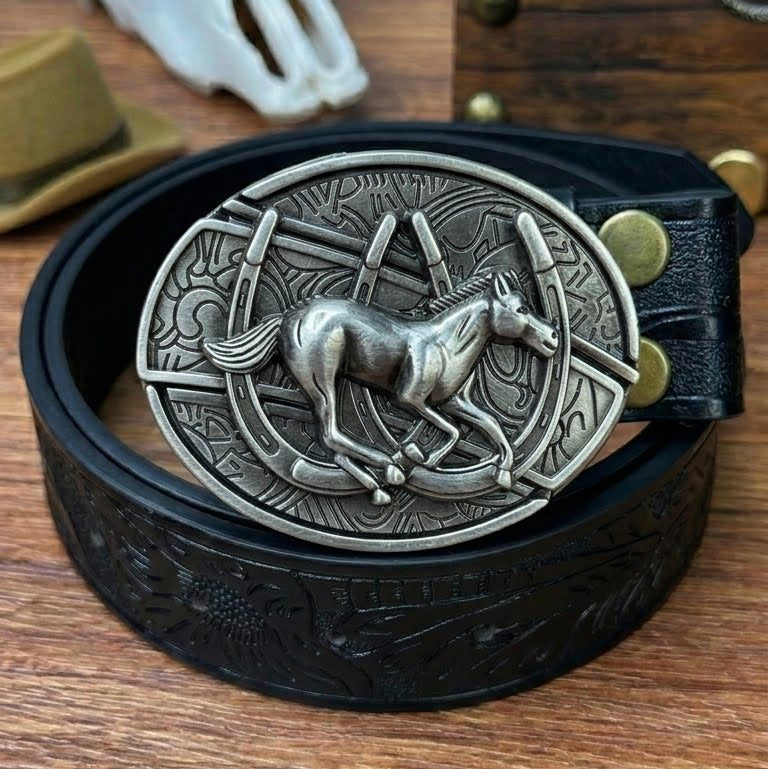 T-Black Leather Belts