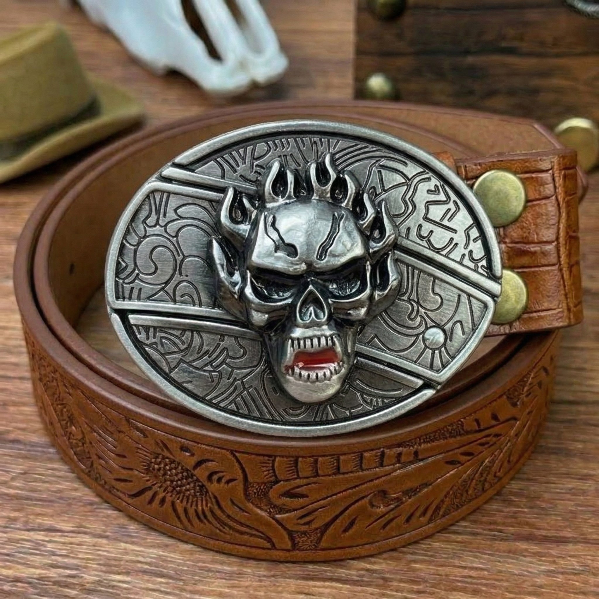 T-Brown Leather Belts
