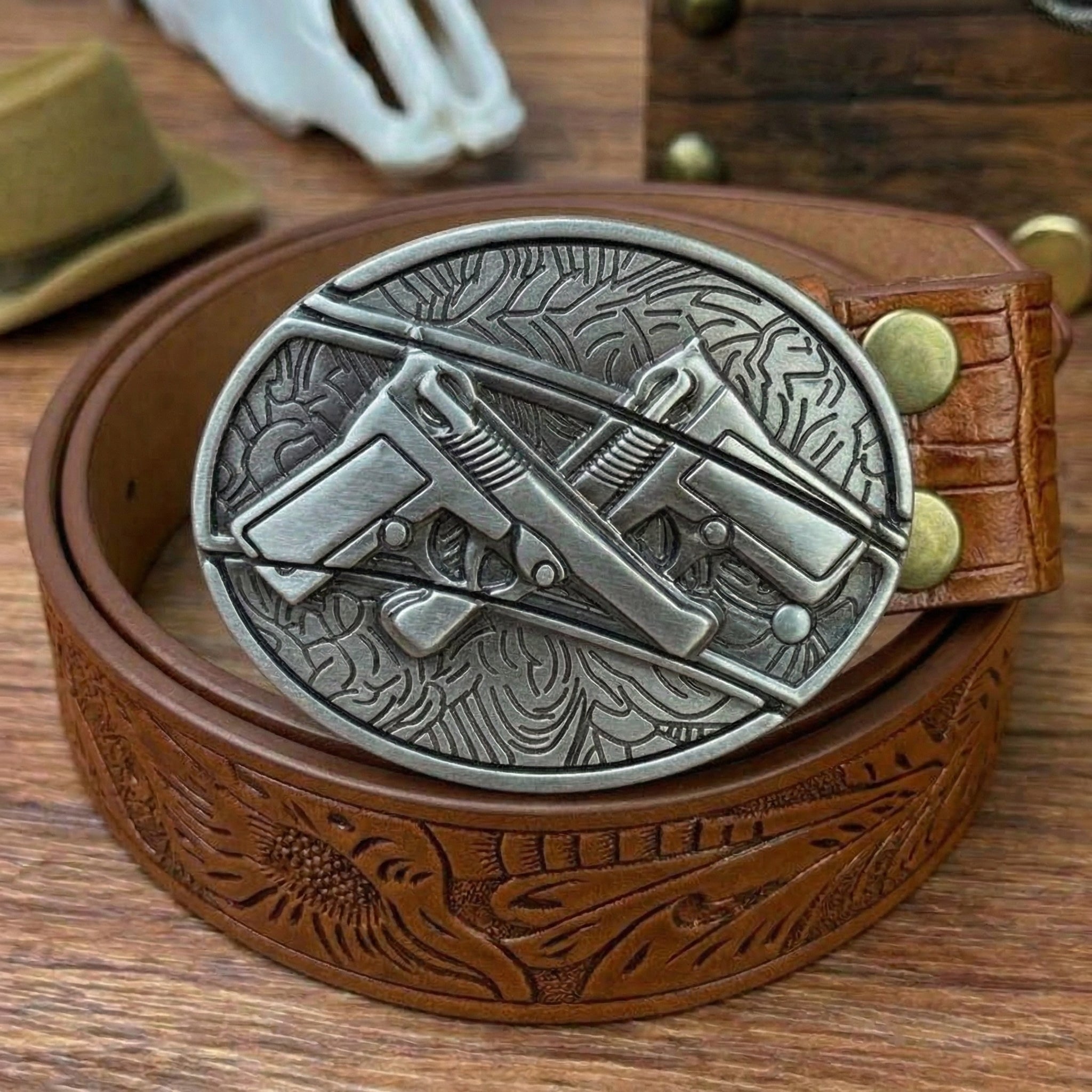 T-Brown Leather Belts