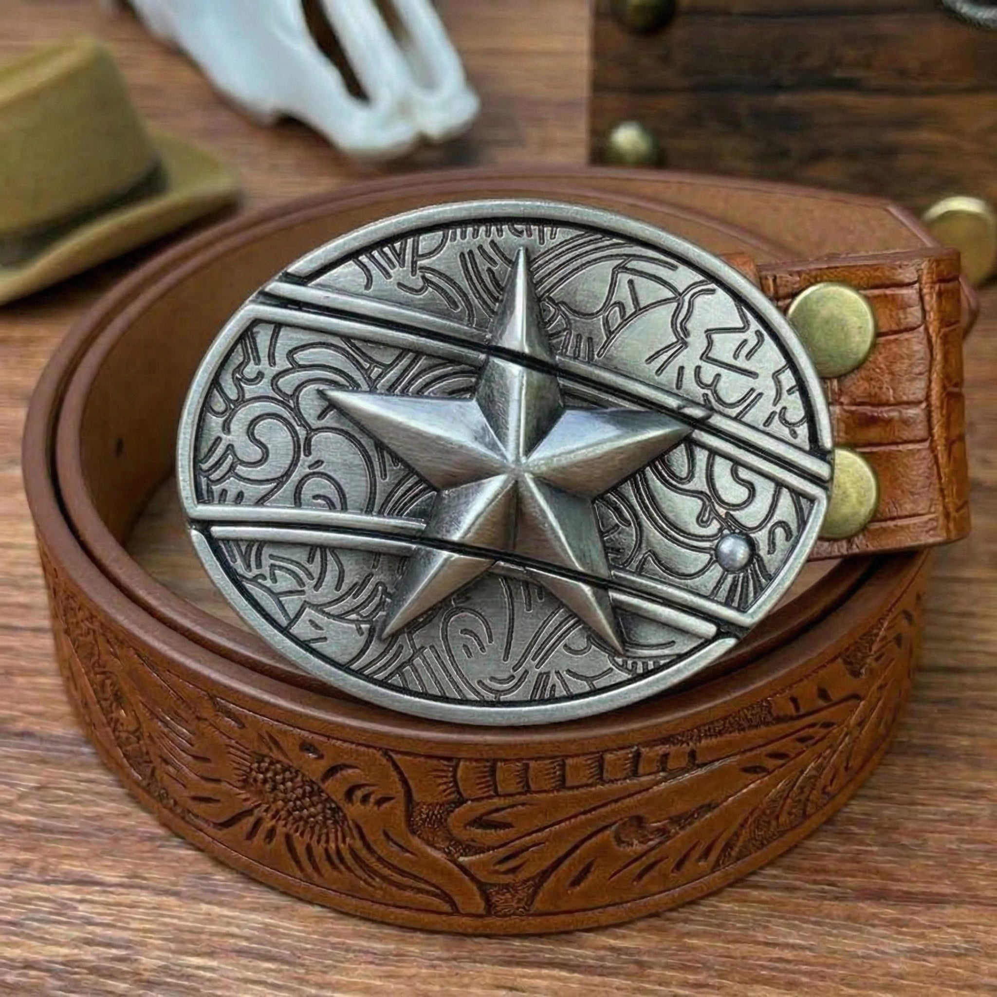 T-Brown Leather Belts