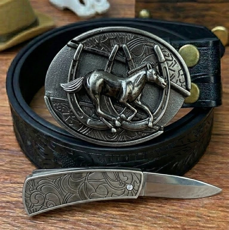 T-Black Leather Belts