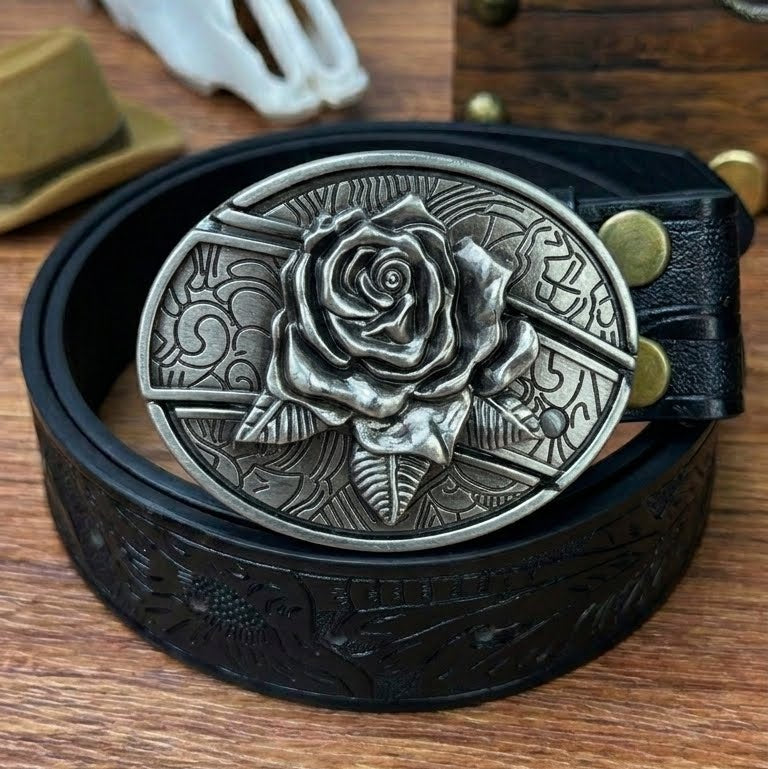 T-Black Leather Belts