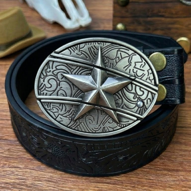 T-Black Leather Belts