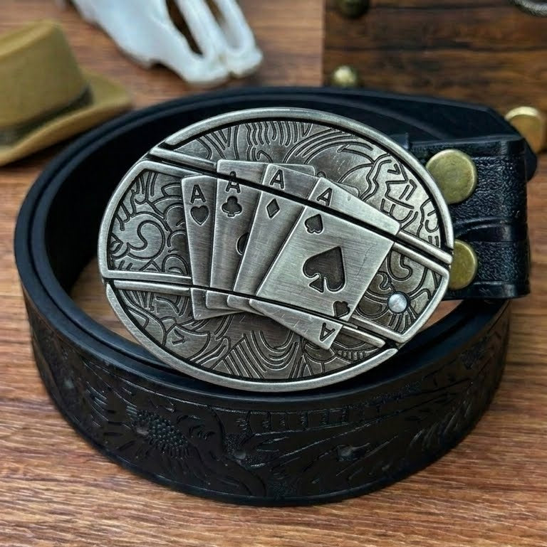 T-Black Leather Belts