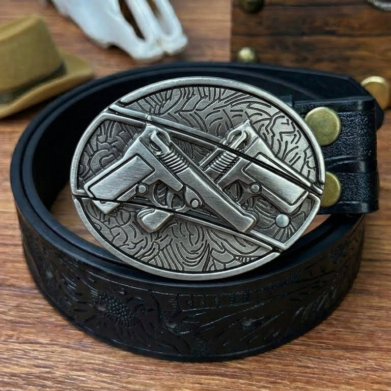 T-Black Leather Belts