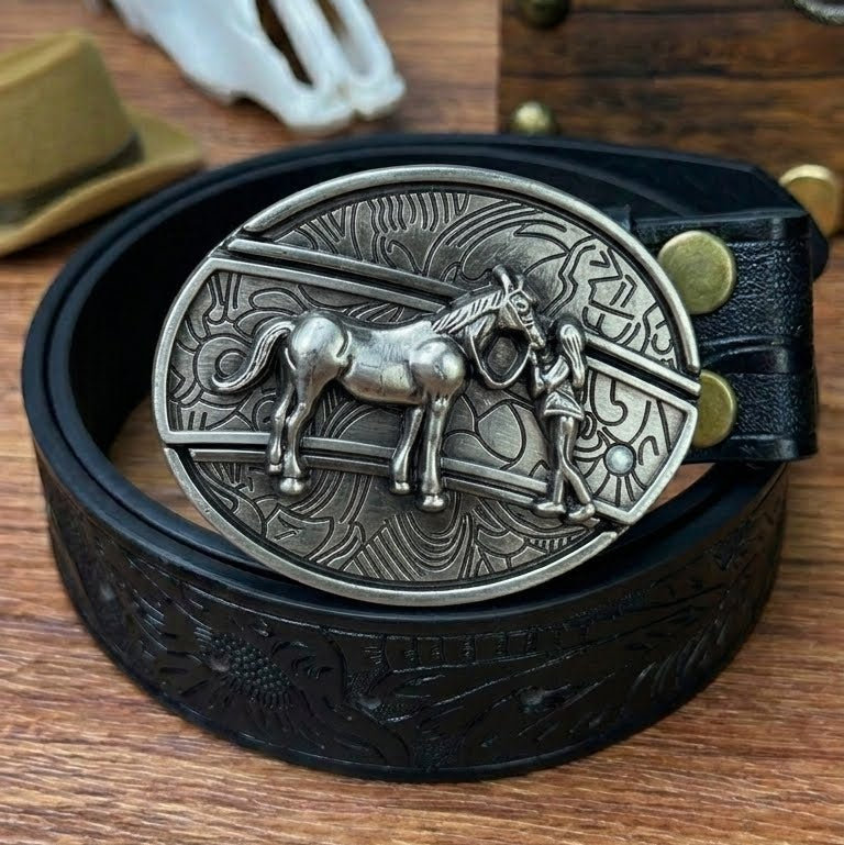 T-Black Leather Belts
