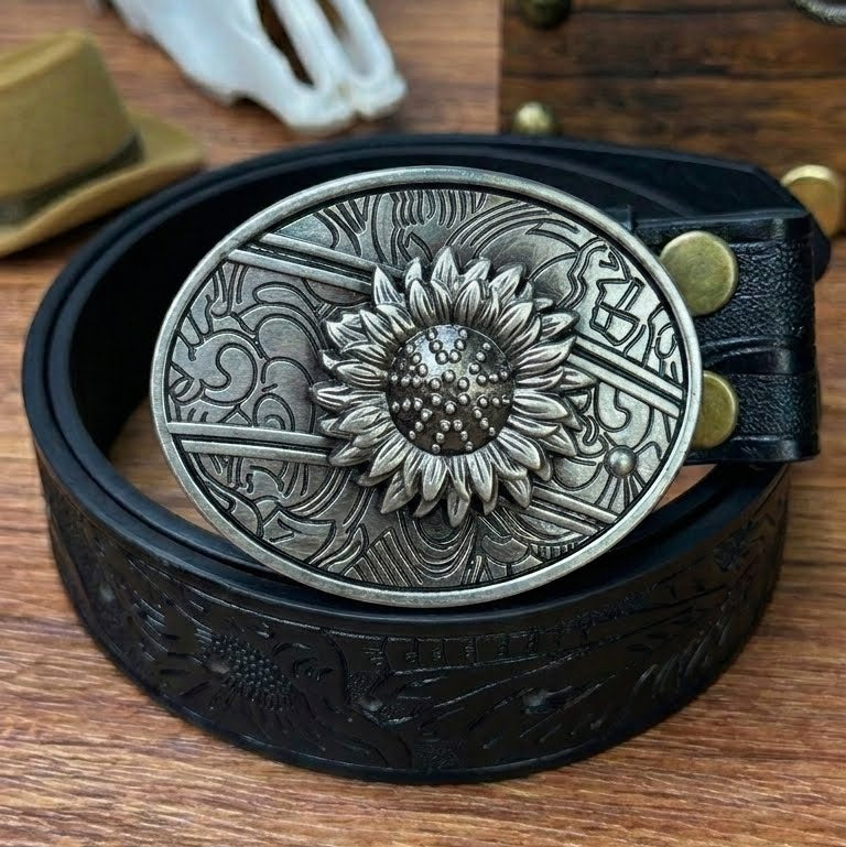 T-Black Leather Belts